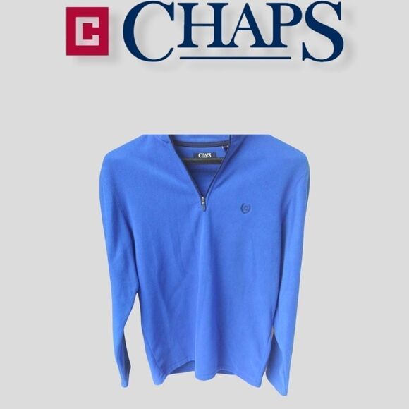 Chaps Men's NWOT Royal Blue 1/2 Zip Pullover. - Picture 1 of 10